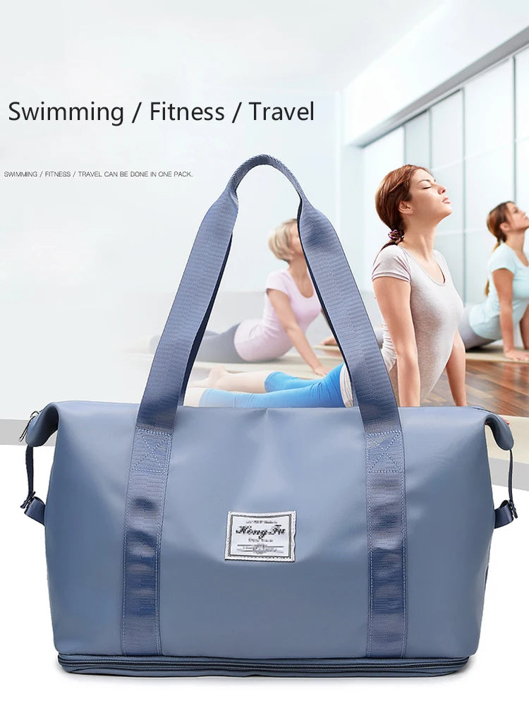 UNIXINU Waterproof Travel Duffle Bag – Large Nylon Gym Tote for Women