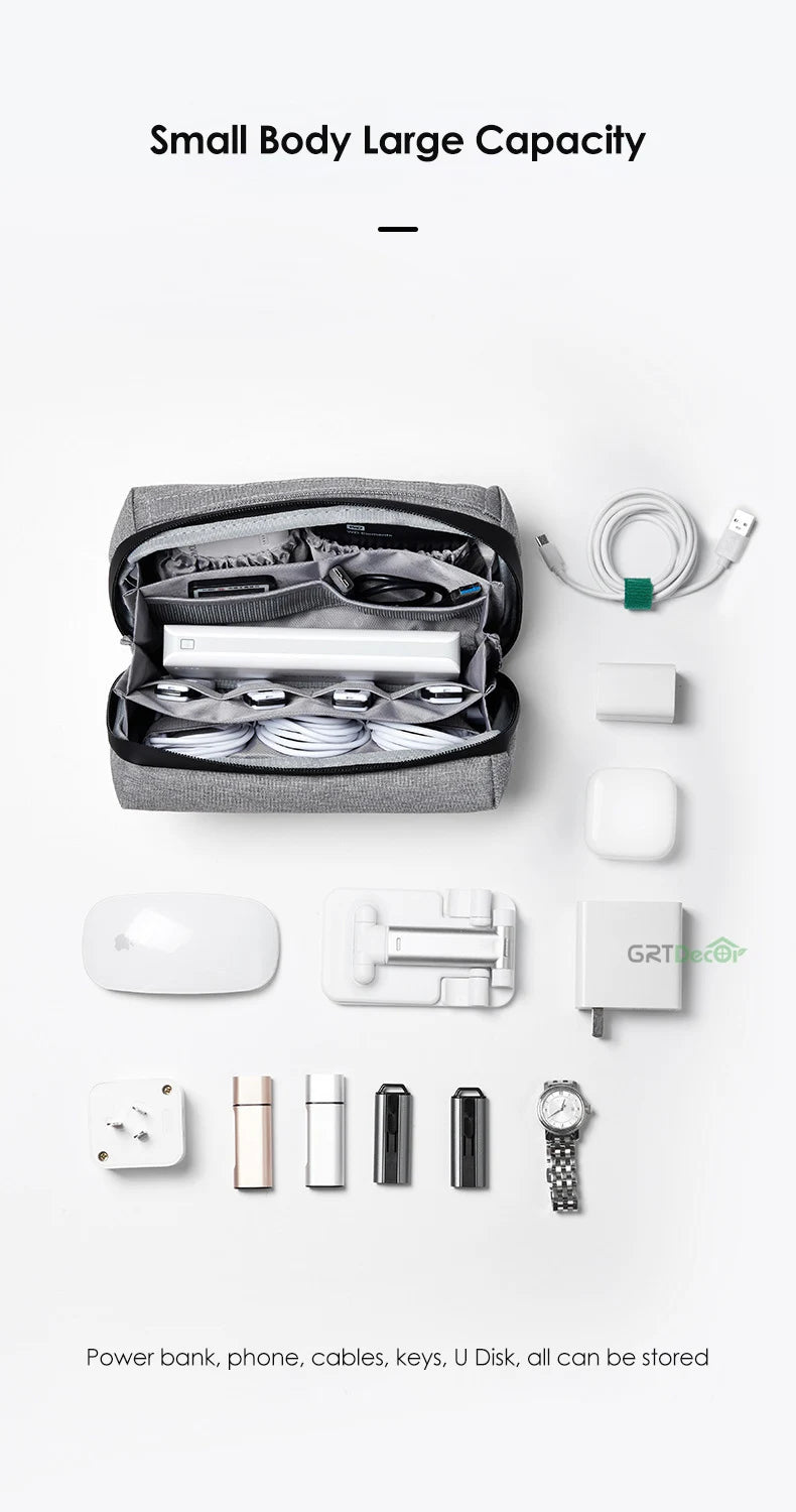 Multifunction Travel Electronics Organizer – Cables, Chargers & Accessories Pouch