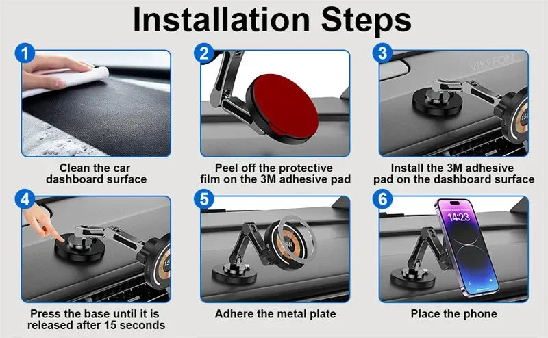 Magnetic Car Wireless Charger – Fast Charging Mount for iPhone