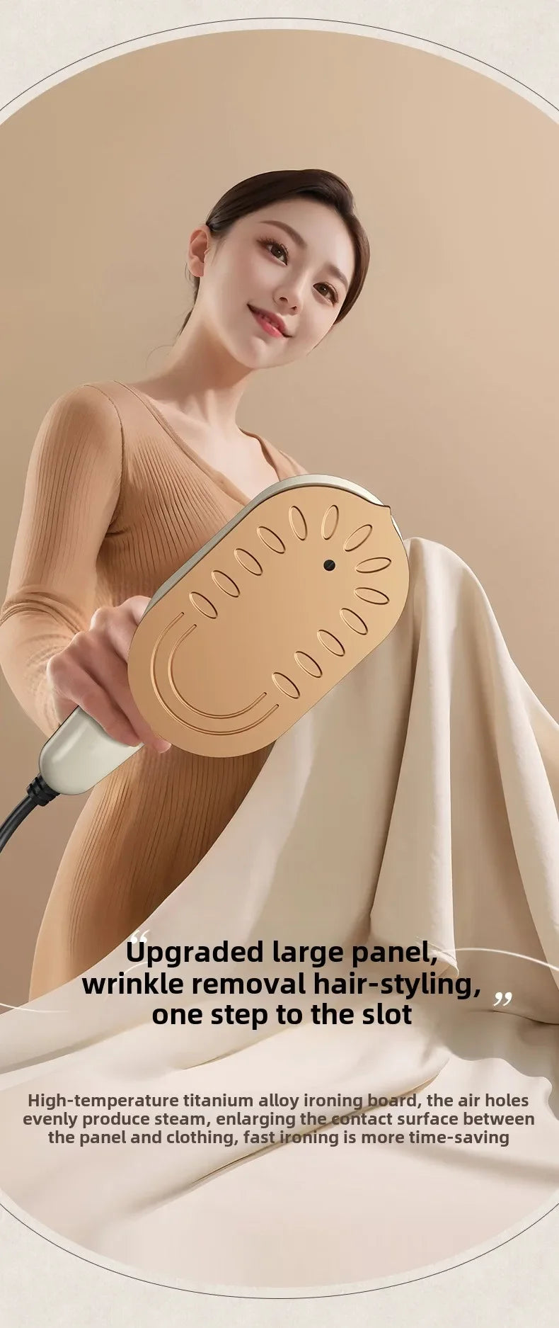 2-in-1 Portable Handheld Steam Iron – Flat & Hanging Mini Clothes Steamer