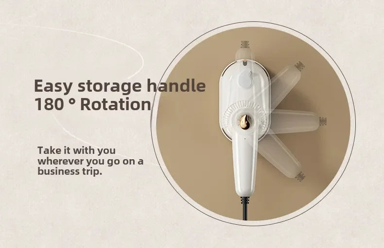 2-in-1 Portable Handheld Steam Iron – Flat & Hanging Mini Clothes Steamer