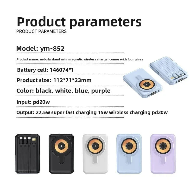 10,000mAh Magnetic Fast Charger – Lightning & USB-C