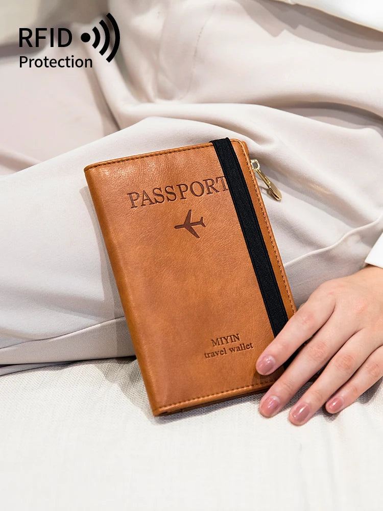 RFID-Blocking Passport Holder – Slim Travel Wallet for Men & Women