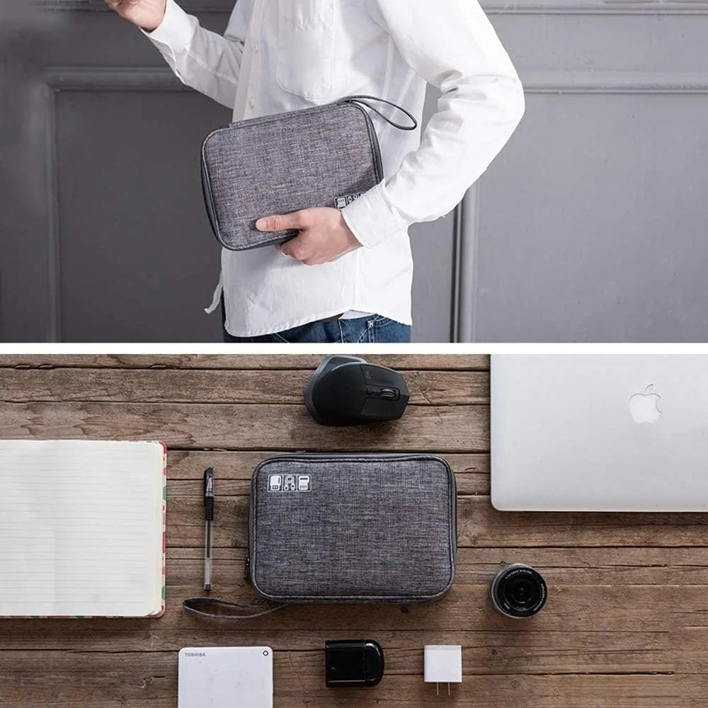 Waterproof Electronics Organizer Bag – Travel Cable Storage Pouch