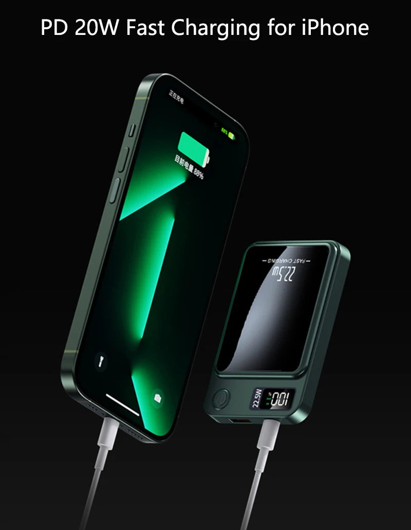 50000mAh Magnetic Power Bank – 22.5W Fast Wireless Charger