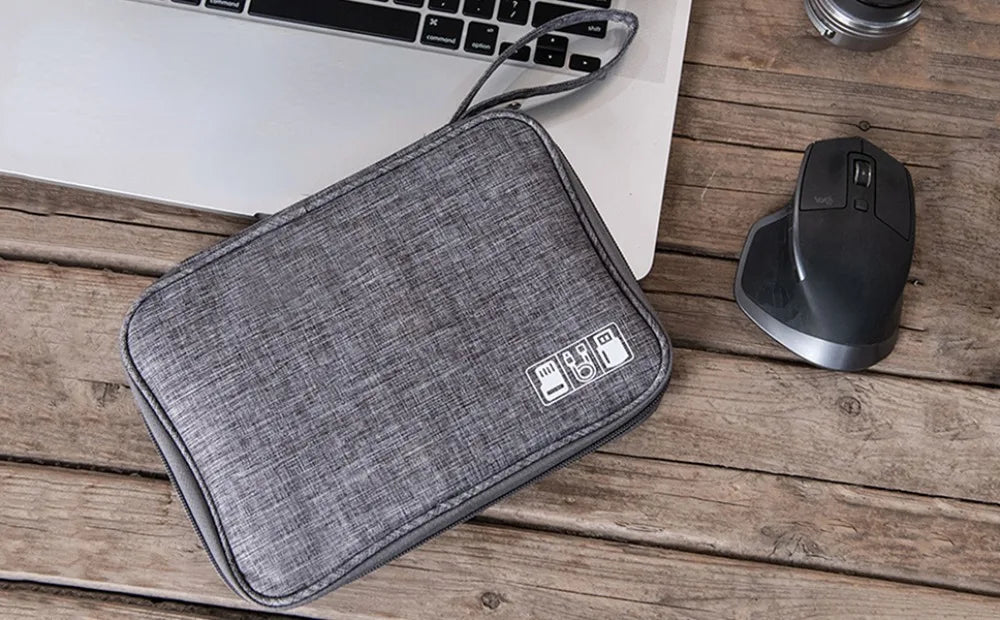 Waterproof Electronics Organizer Bag – Travel Cable Storage Pouch