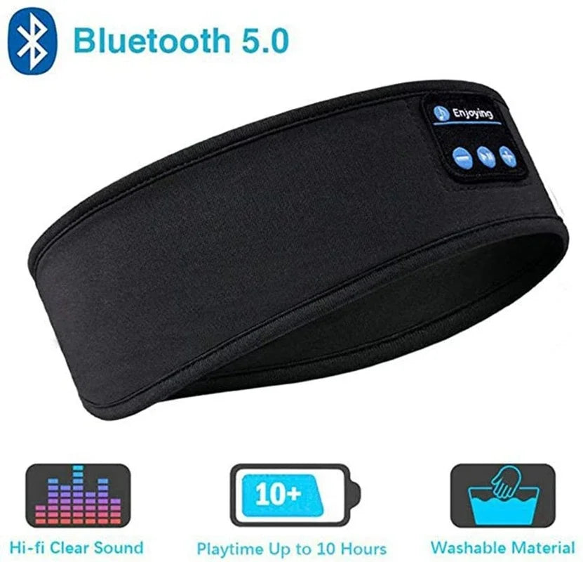 Bluetooth Sleep Mask Headphones – Wireless Music Eye Mask for Side Sleepers