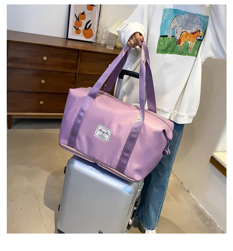 UNIXINU Waterproof Travel Duffle Bag – Large Nylon Gym Tote for Women