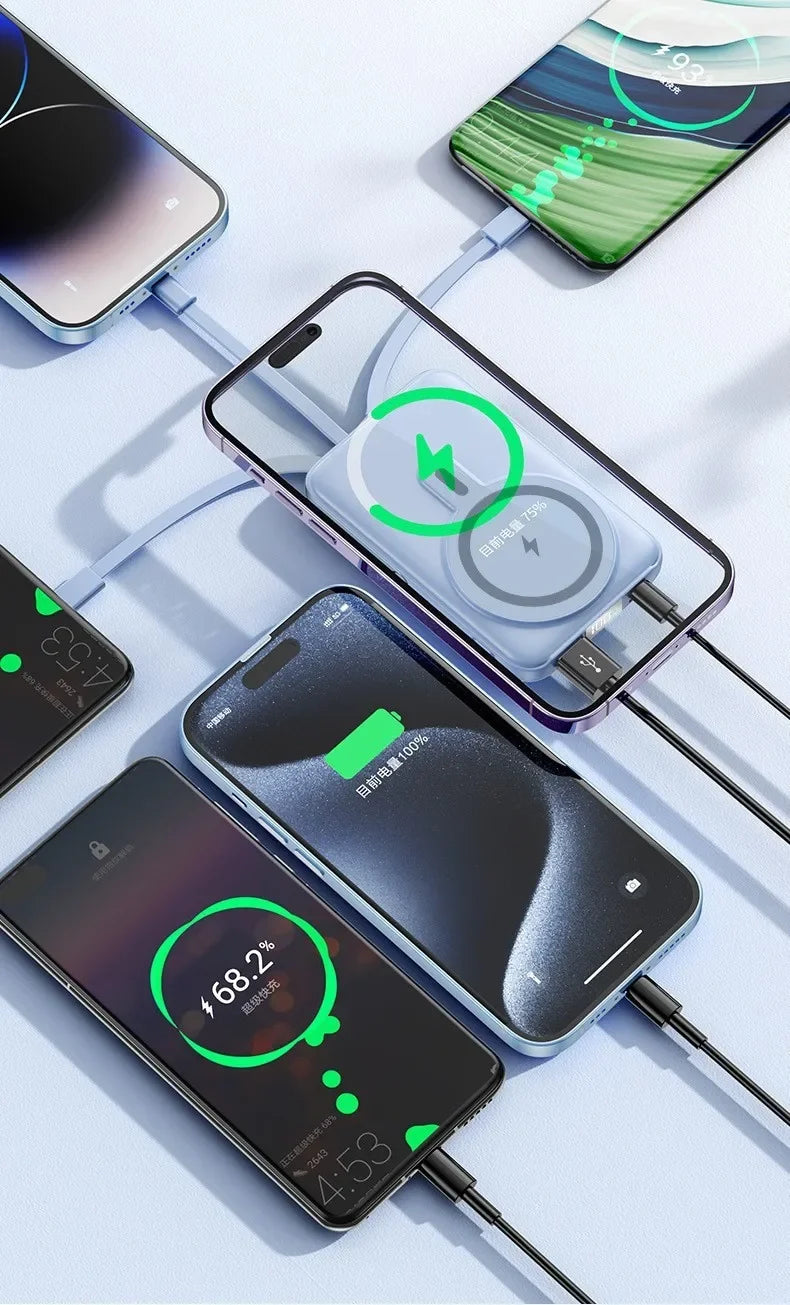 10,000mAh Magnetic Fast Charger – Lightning & USB-C