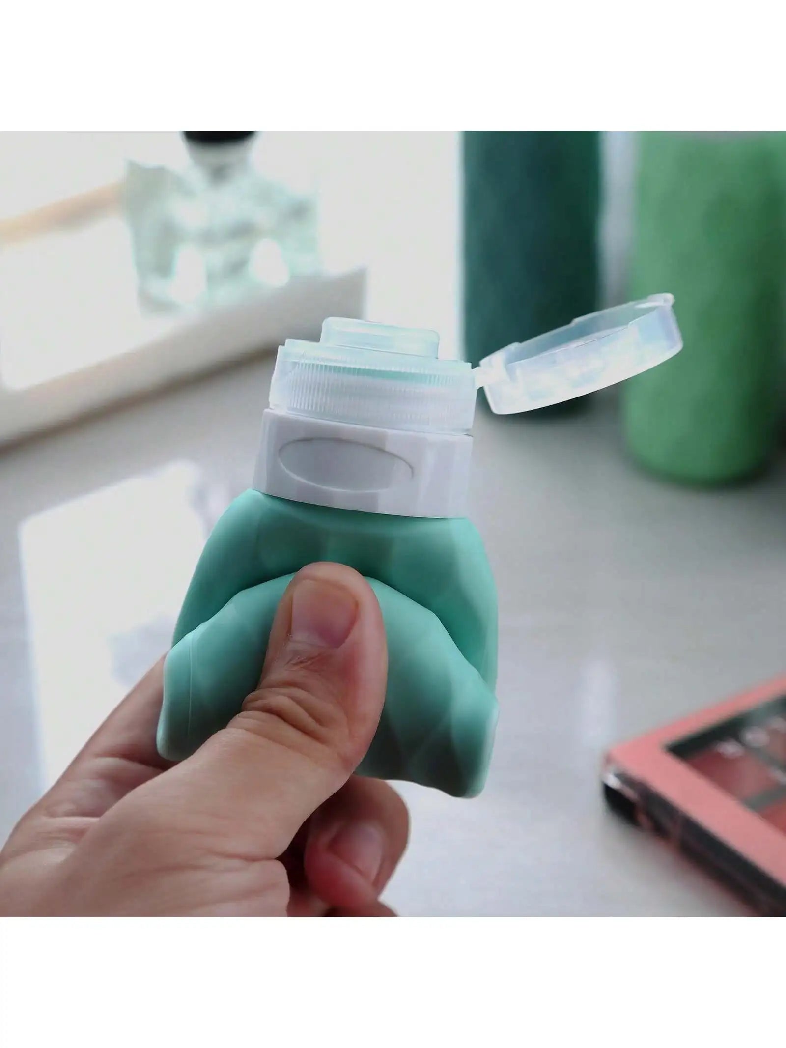 4-Pack Silicone Travel Bottles – TSA Approved & Leak-Proof (3oz)