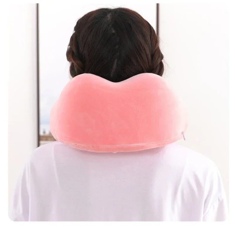 U-Shaped Memory Foam Travel Pillow – Soft Neck Support for Airplanes