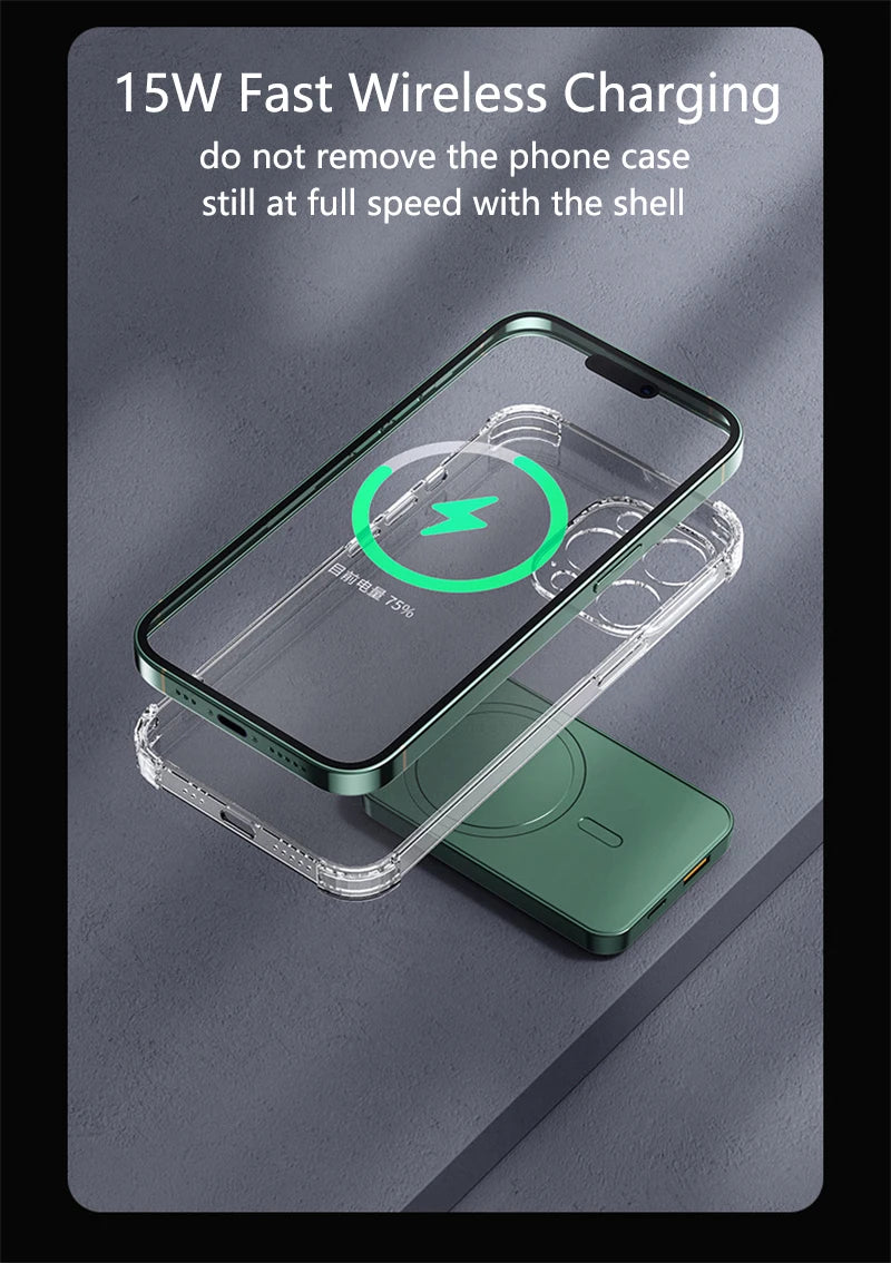 50000mAh Magnetic Power Bank – 22.5W Fast Wireless Charger