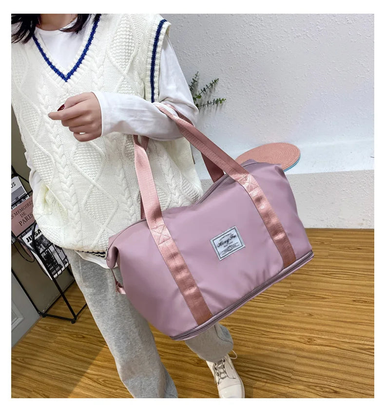 UNIXINU Waterproof Travel Duffle Bag – Large Nylon Gym Tote for Women