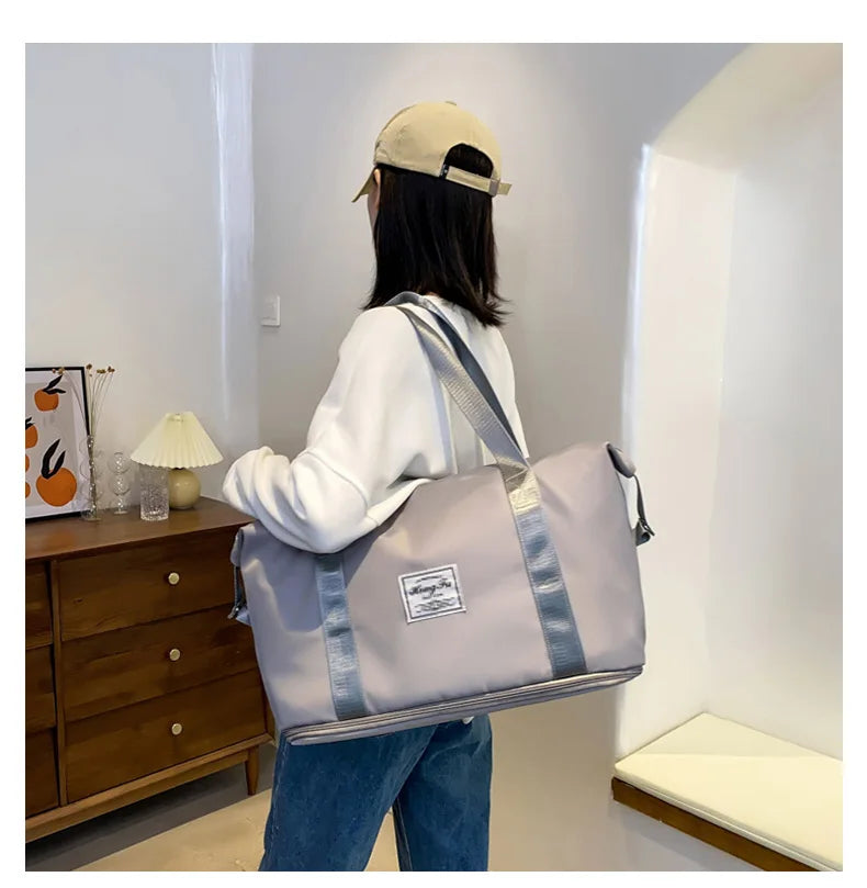 UNIXINU Waterproof Travel Duffle Bag – Large Nylon Gym Tote for Women