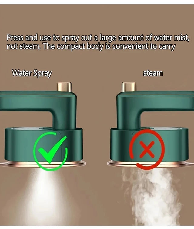 2-in-1 Handheld Garment Steamer – Portable Travel Steam Iron