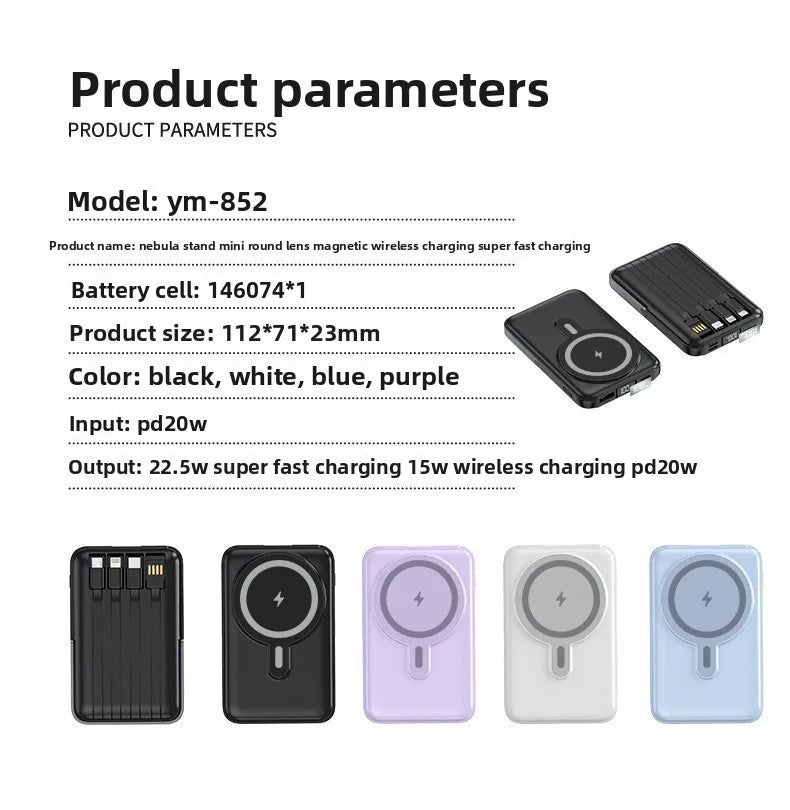 10,000mAh Magnetic Fast Charger – Lightning & USB-C