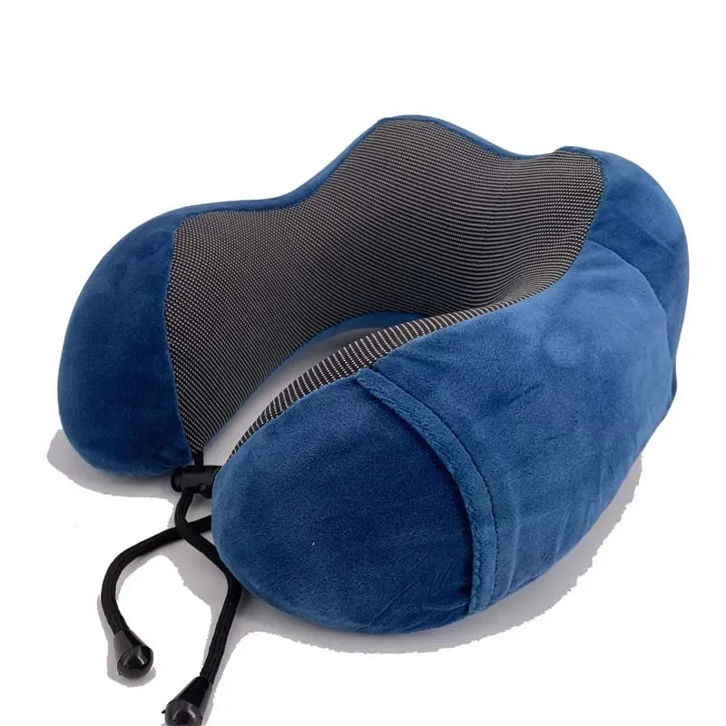 U-Shaped Memory Foam Travel Pillow – Soft Neck Support for Airplanes