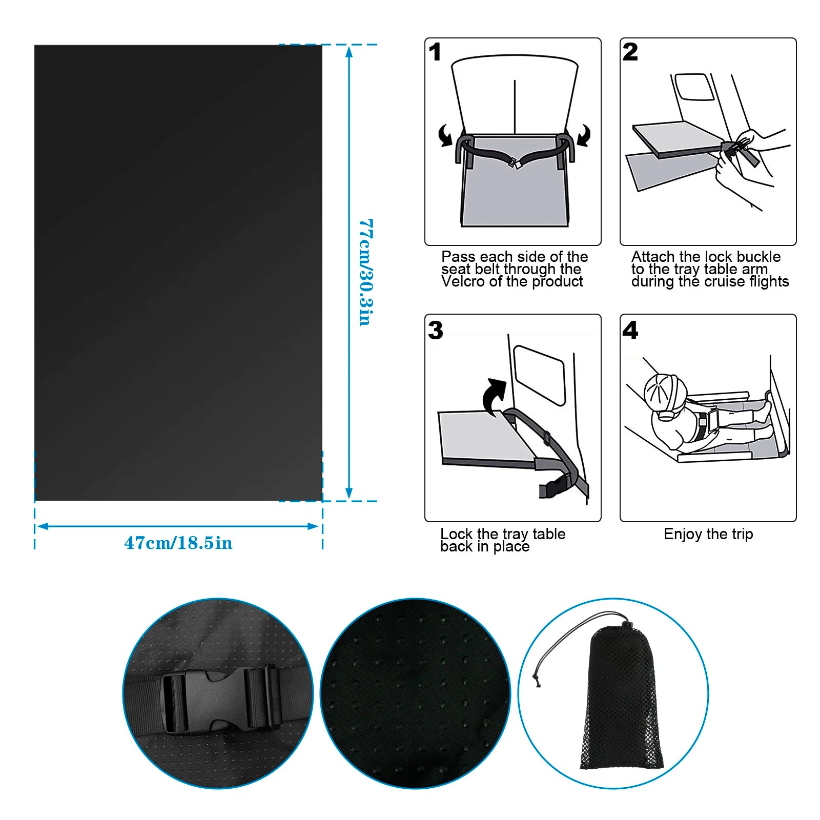 Portable Airplane Seat Extender