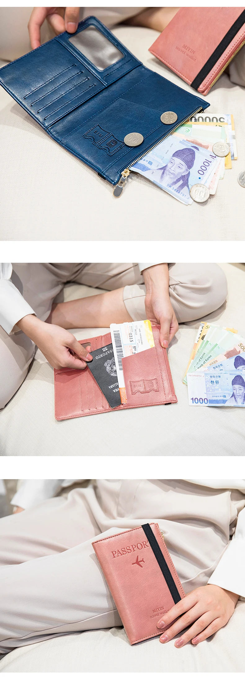 RFID-Blocking Passport Holder – Slim Travel Wallet for Men & Women