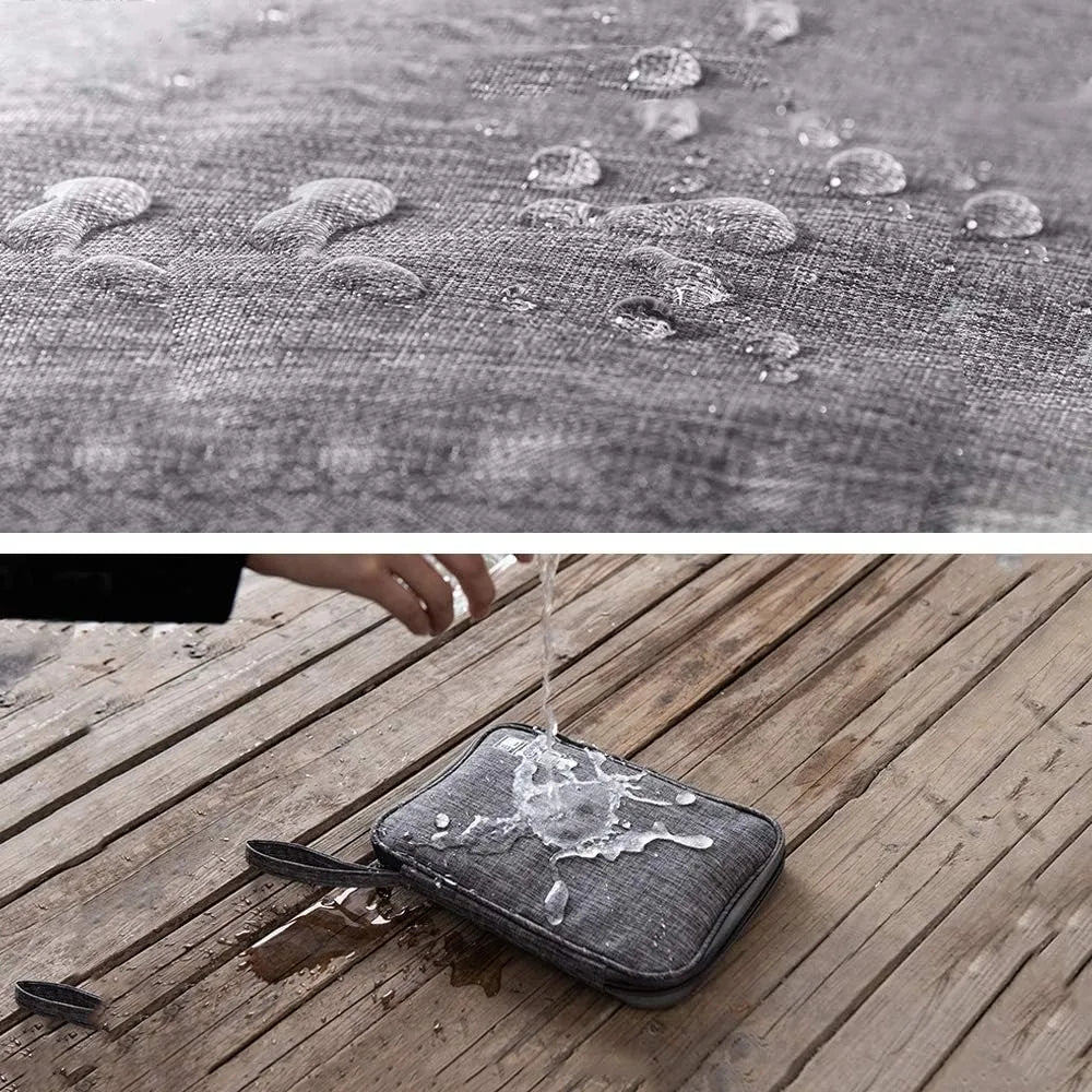 Waterproof Electronics Organizer Bag – Travel Cable Storage Pouch