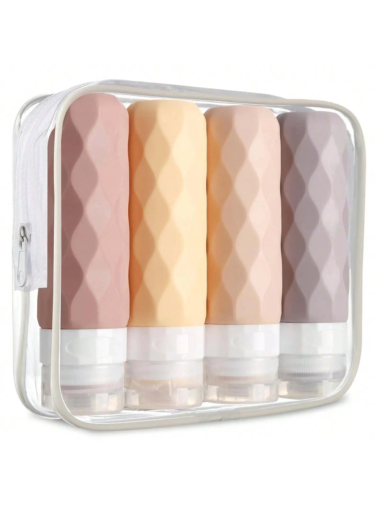 4-Pack Silicone Travel Bottles – TSA Approved & Leak-Proof (3oz)