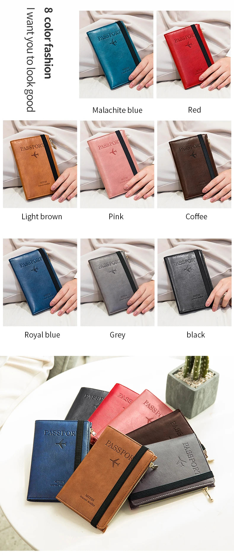 RFID-Blocking Passport Holder – Slim Travel Wallet for Men & Women