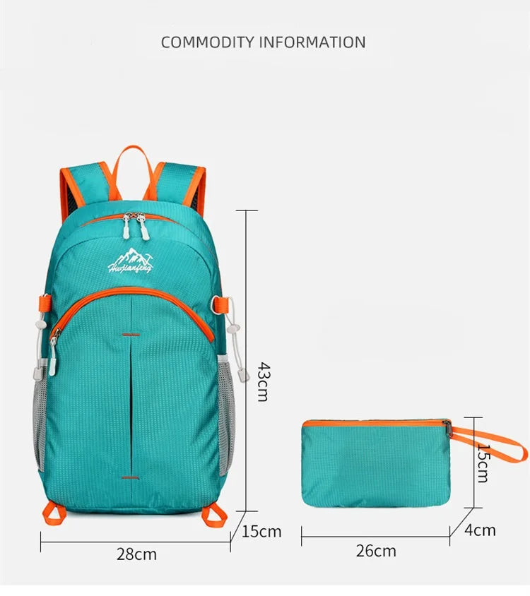 Unisex Foldable Hiking Backpack – Lightweight & Wear-Resistant