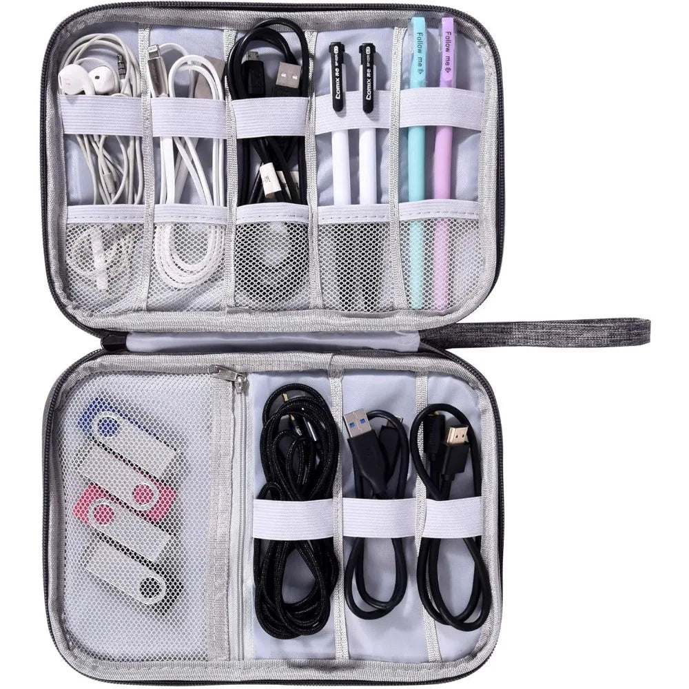 Waterproof Electronics Organizer Bag – Travel Cable Storage Pouch