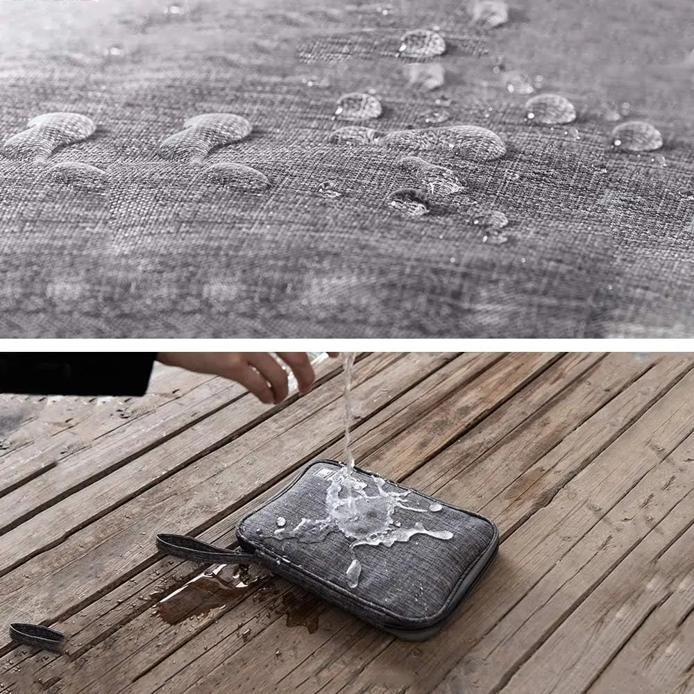 Waterproof Electronics Organizer Bag – Travel Cable Storage Pouch