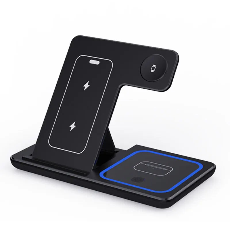 30W 3-in-1 Foldable Wireless Charging Station – For iPhone, Apple Watch & AirPods