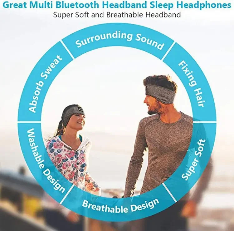 Bluetooth Sleep Mask Headphones – Wireless Music Eye Mask for Side Sleepers