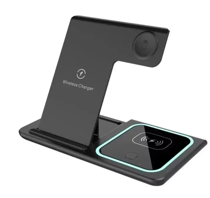 30W 3-in-1 Foldable Wireless Charging Station – For iPhone, Apple Watch & AirPods