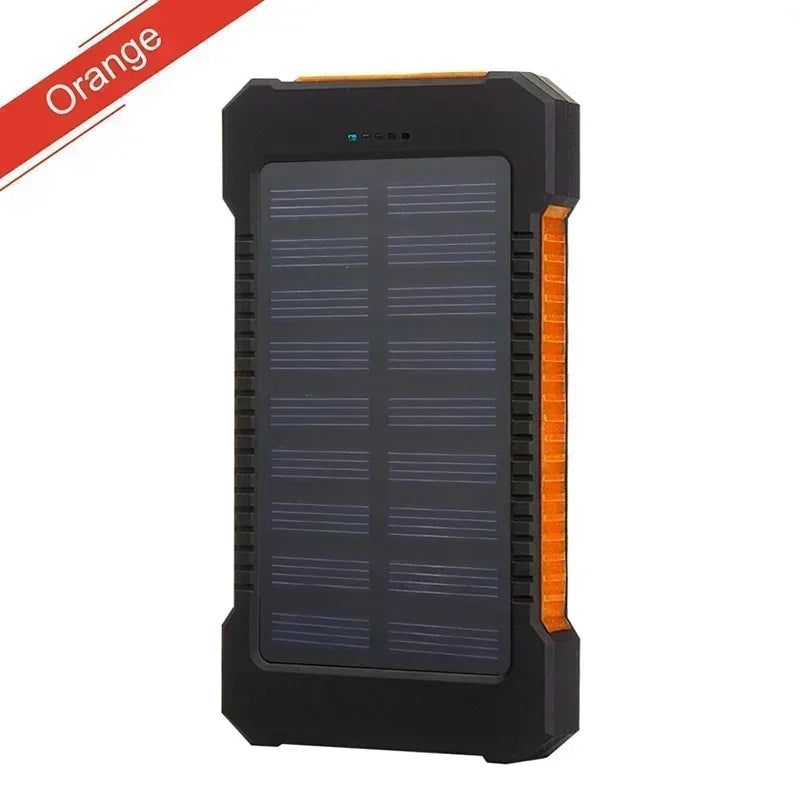 100,000mAh Solar Power Bank – Waterproof Portable Charger w/ Flashlight