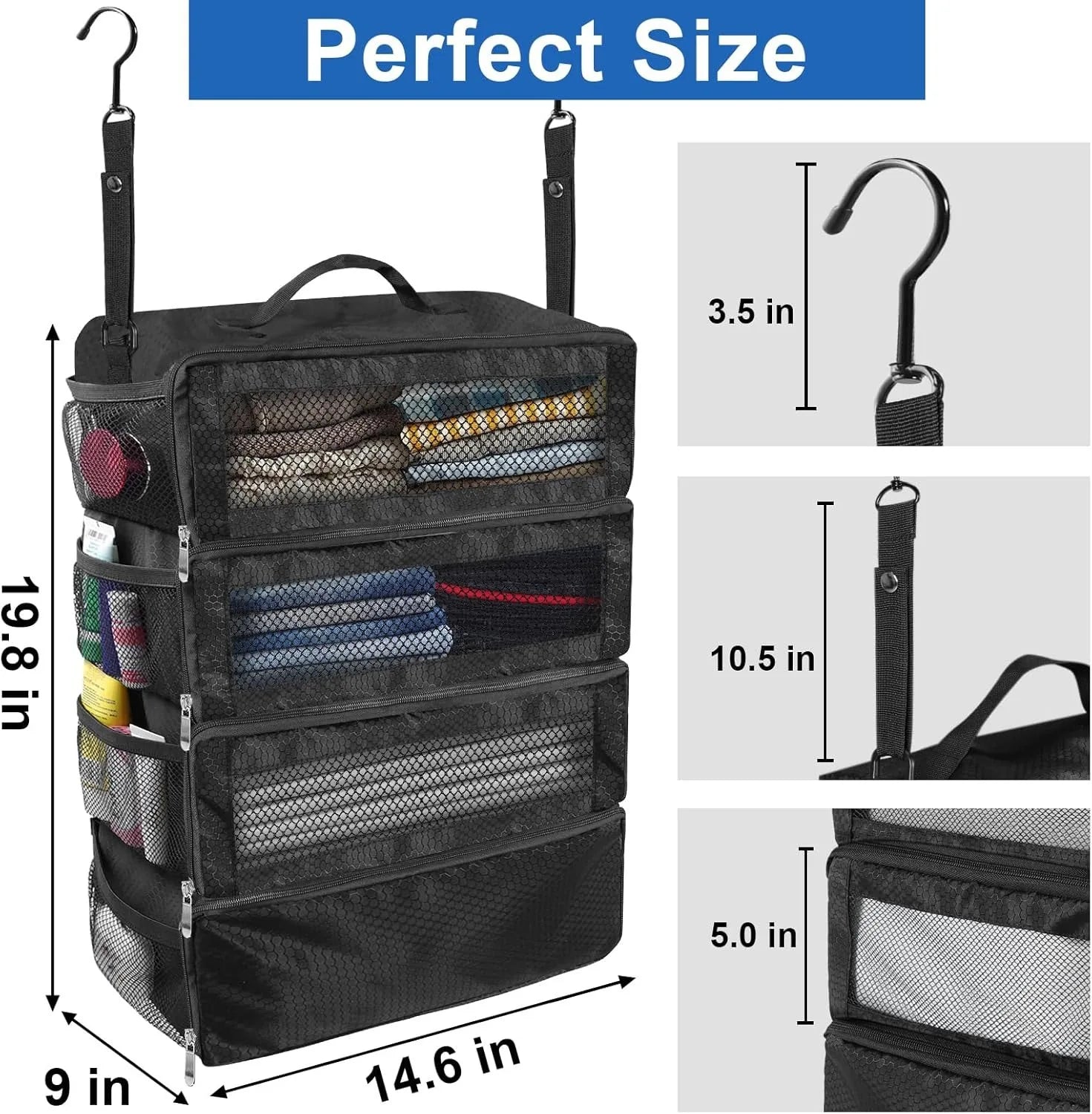 Hanging Travel Luggage Organizer
