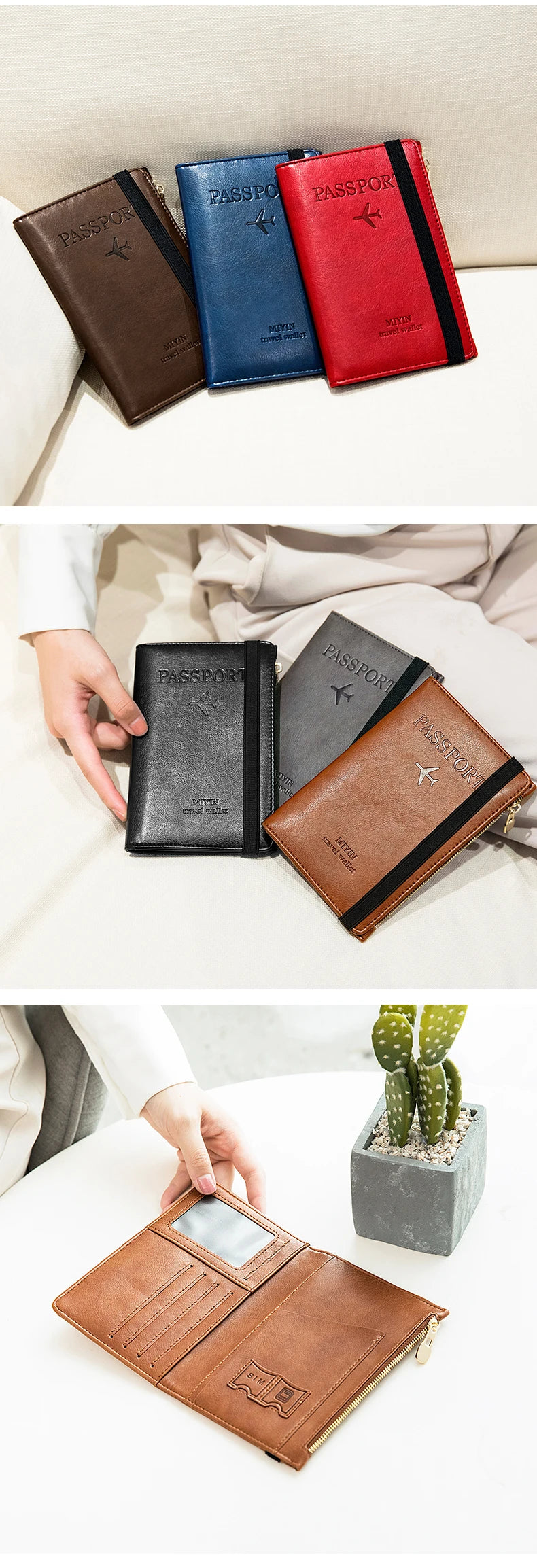 RFID-Blocking Passport Holder – Slim Travel Wallet for Men & Women