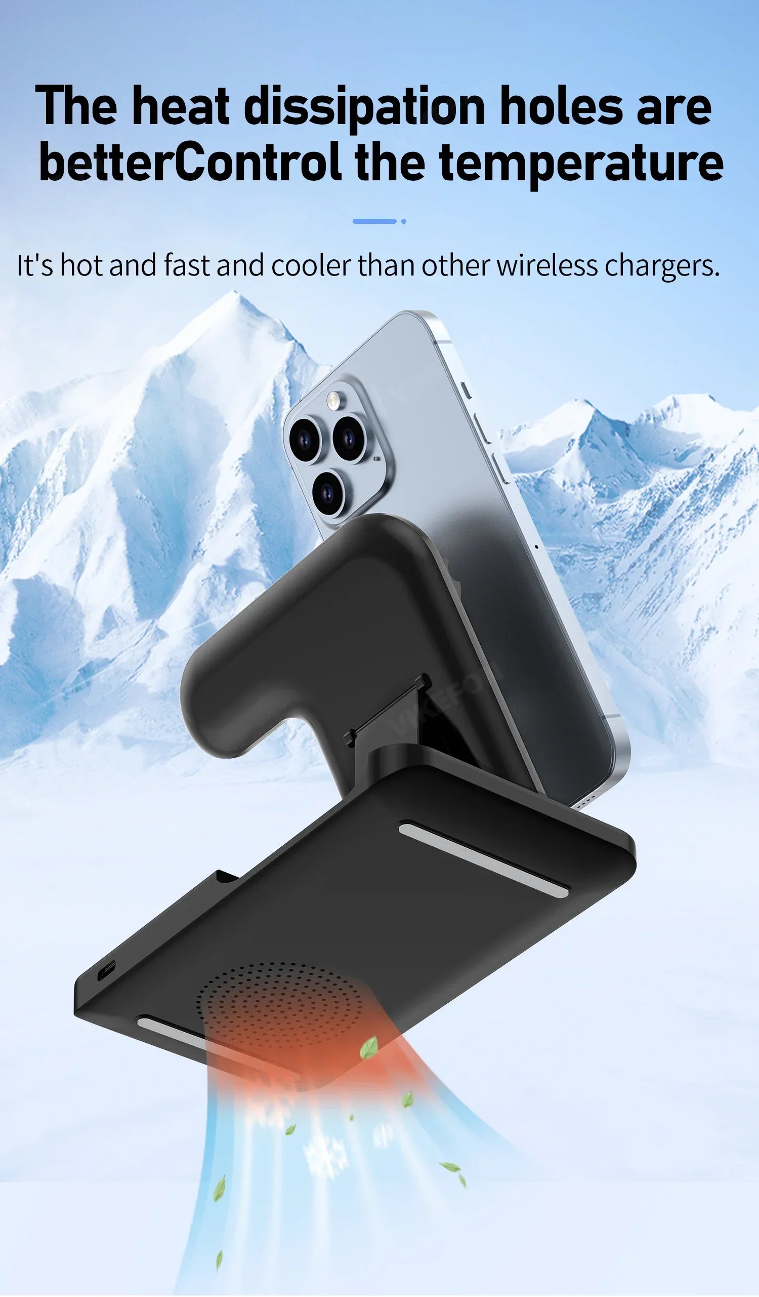 30W 3-in-1 Foldable Wireless Charging Station – For iPhone, Apple Watch & AirPods