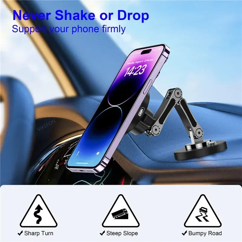 Magnetic Car Wireless Charger – Fast Charging Mount for iPhone