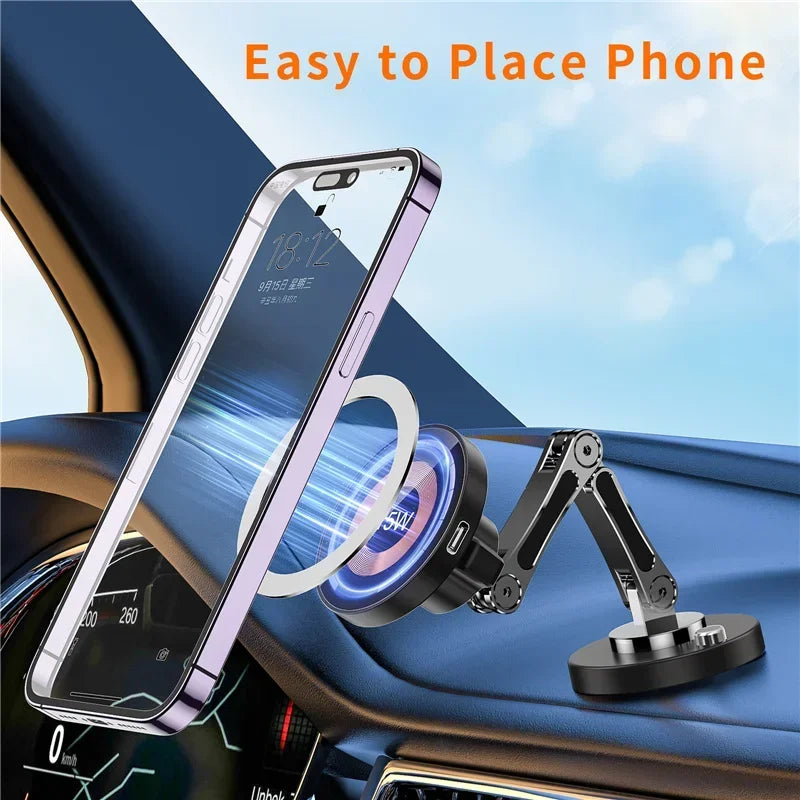 Magnetic Car Wireless Charger – Fast Charging Mount for iPhone