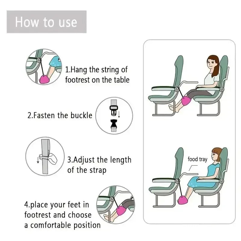 Portable Airplane Leg Rest