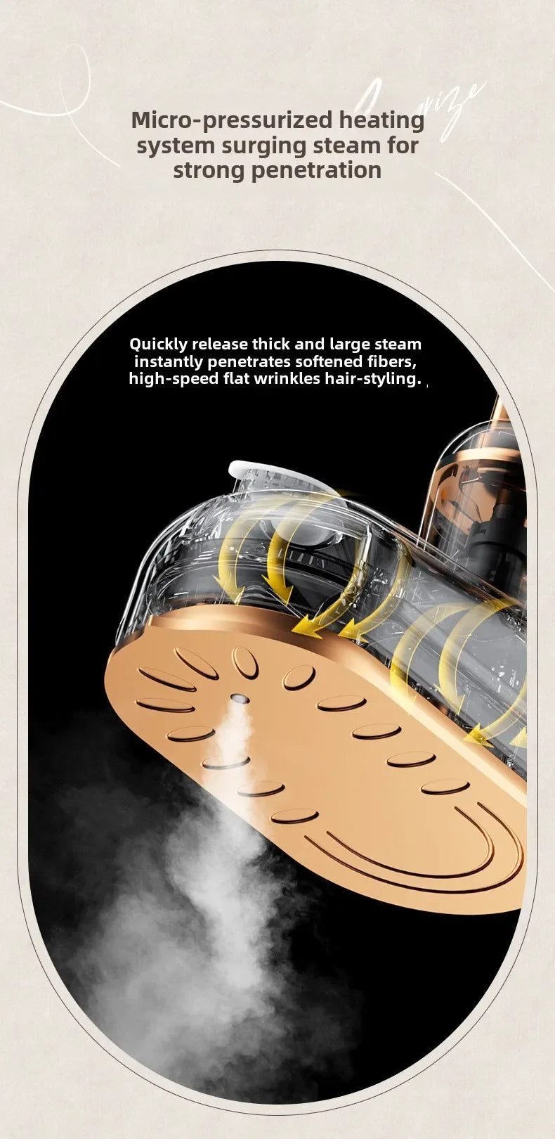 2-in-1 Portable Handheld Steam Iron – Flat & Hanging Mini Clothes Steamer