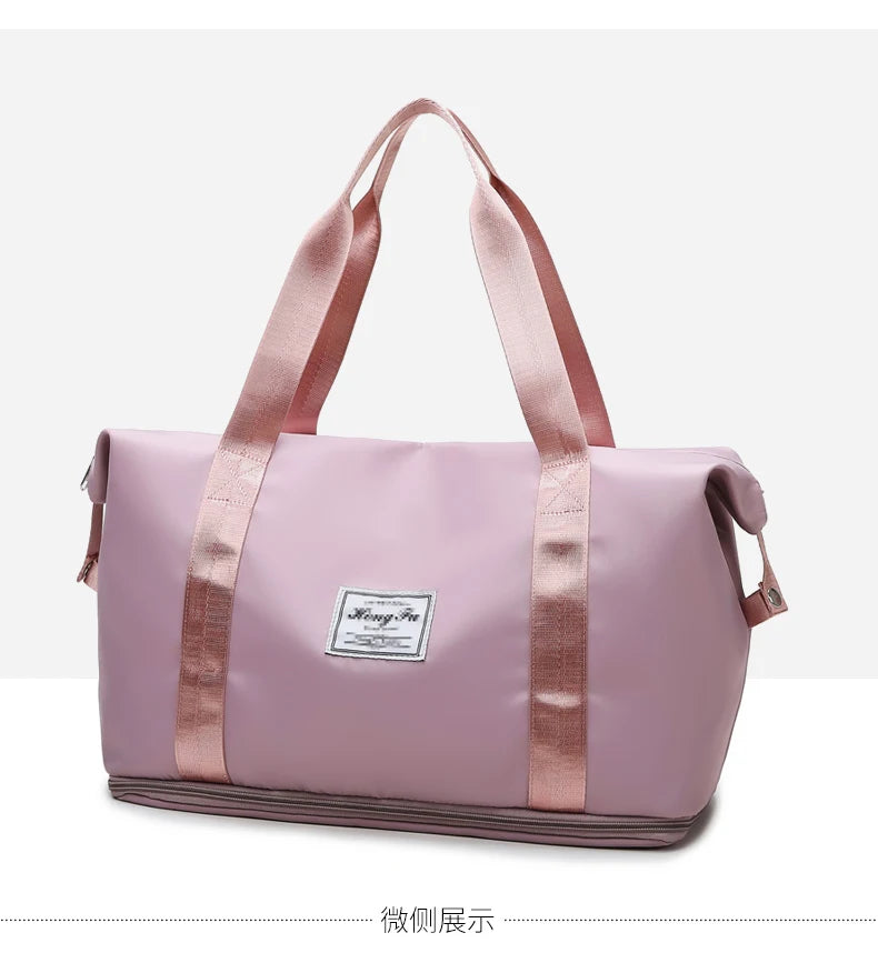 UNIXINU Waterproof Travel Duffle Bag – Large Nylon Gym Tote for Women