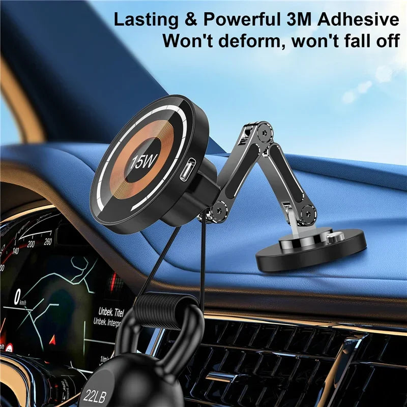 Magnetic Car Wireless Charger – Fast Charging Mount for iPhone
