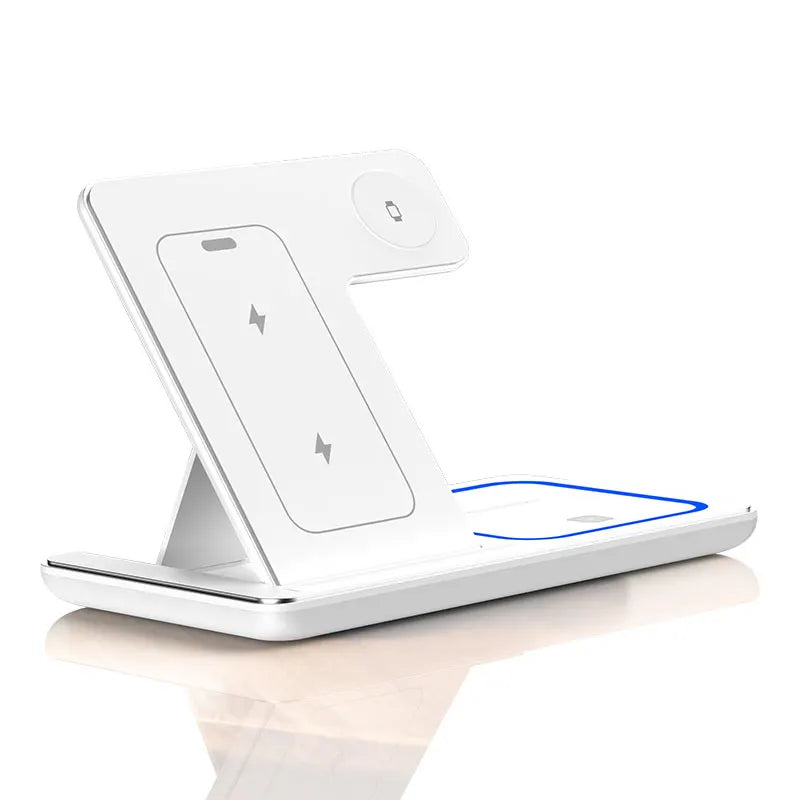 30W 3-in-1 Foldable Wireless Charging Station – For iPhone, Apple Watch & AirPods
