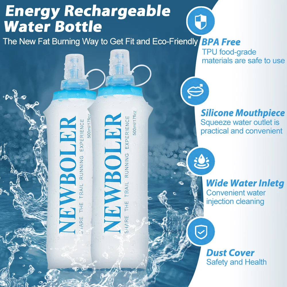 Collapsible Silicone Water Bottle – 150–750ml for Travel & Outdoors