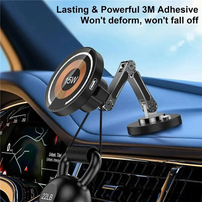 Magnetic Car Wireless Charger – Fast Charging Mount for iPhone