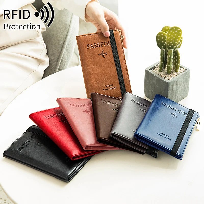 RFID-Blocking Passport Holder – Slim Travel Wallet for Men & Women