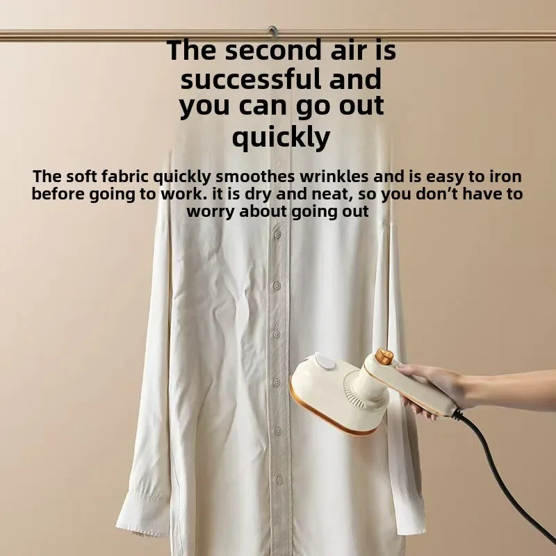 2-in-1 Portable Handheld Steam Iron – Flat & Hanging Mini Clothes Steamer
