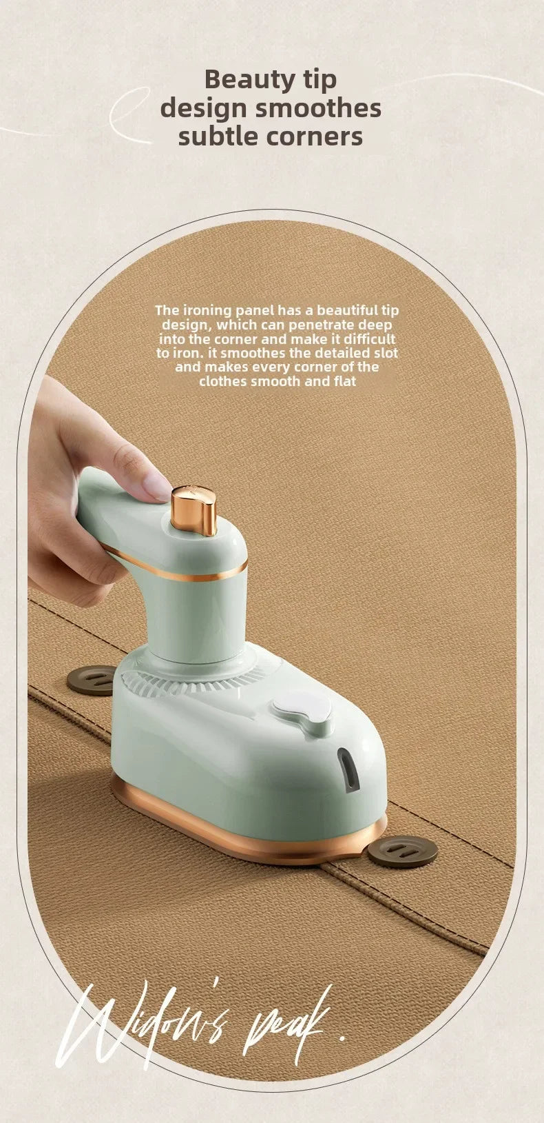 2-in-1 Portable Handheld Steam Iron – Flat & Hanging Mini Clothes Steamer