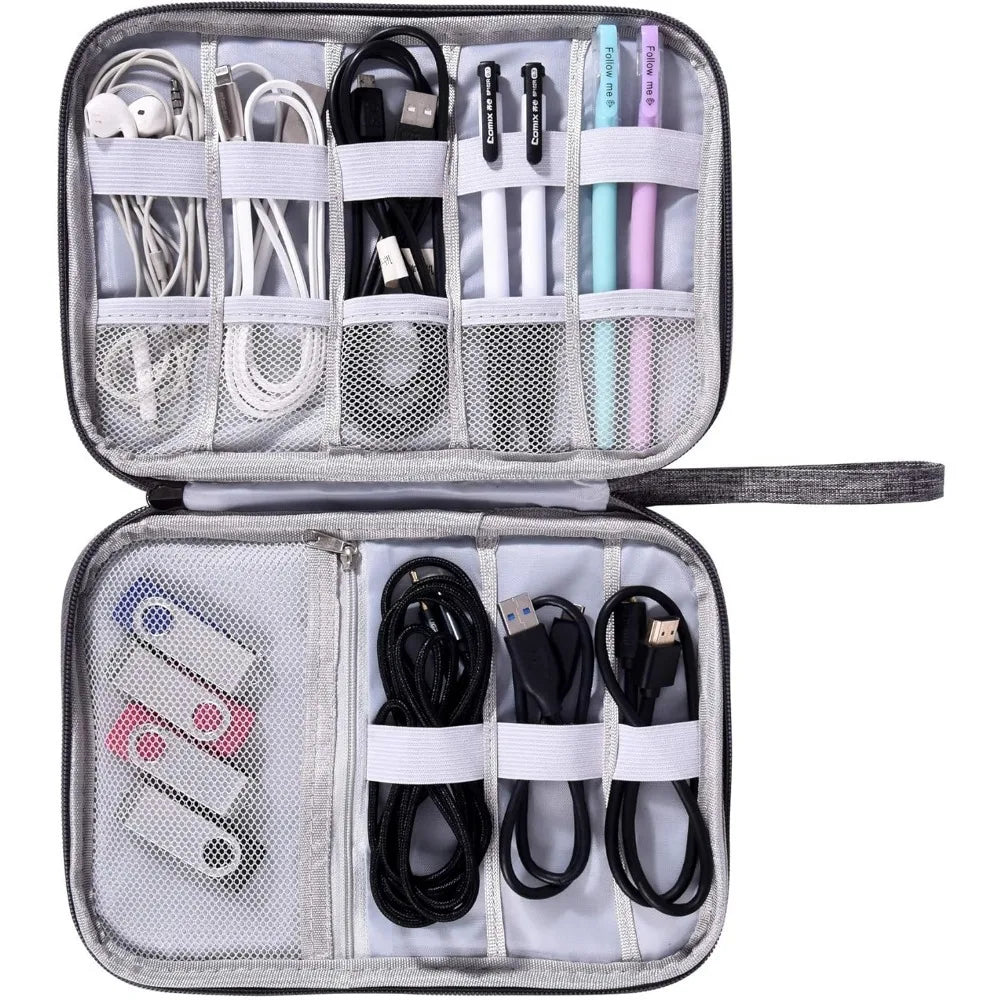 Waterproof Electronics Organizer Bag – Travel Cable Storage Pouch