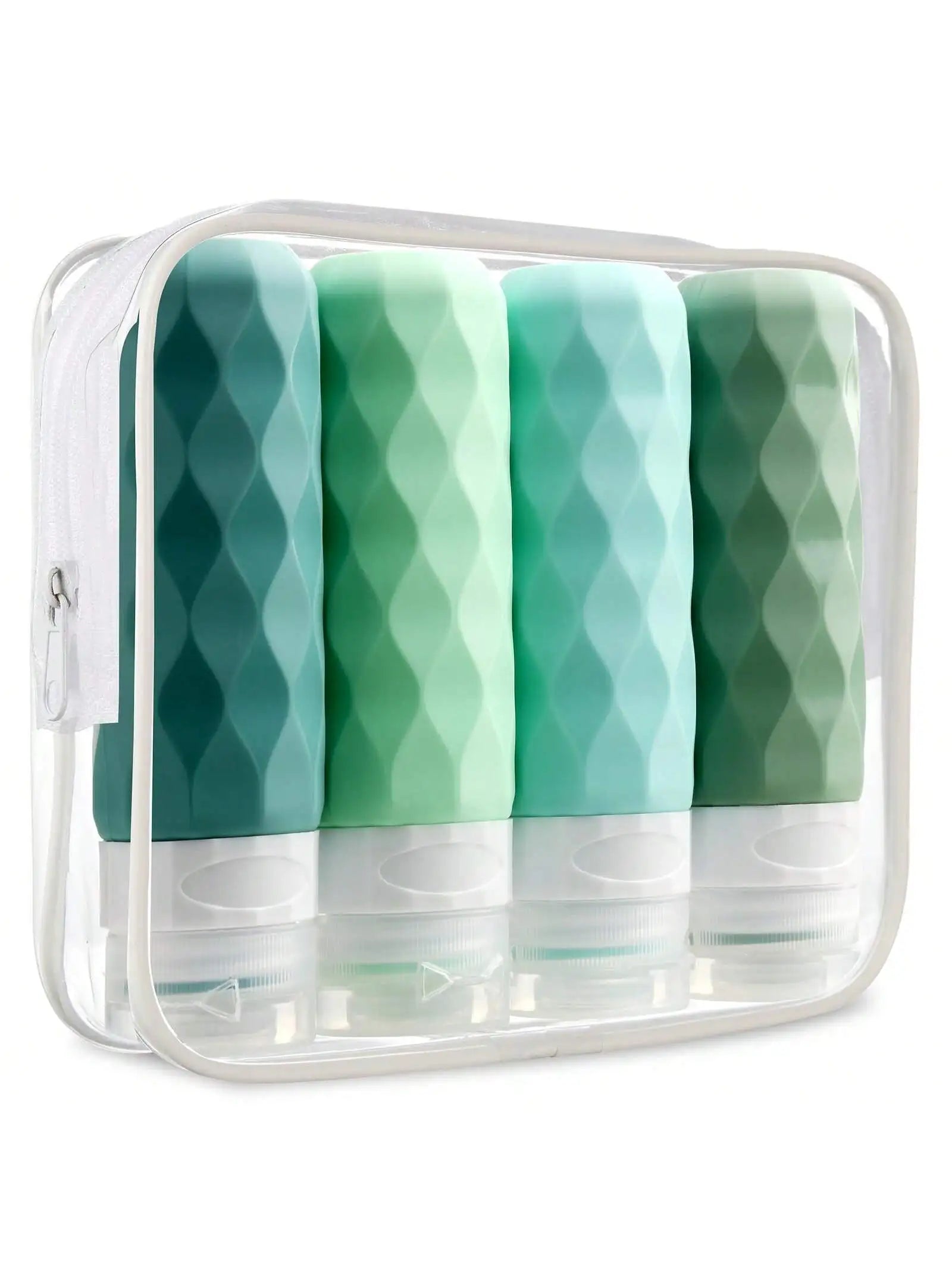 4-Pack Silicone Travel Bottles – TSA Approved & Leak-Proof (3oz)